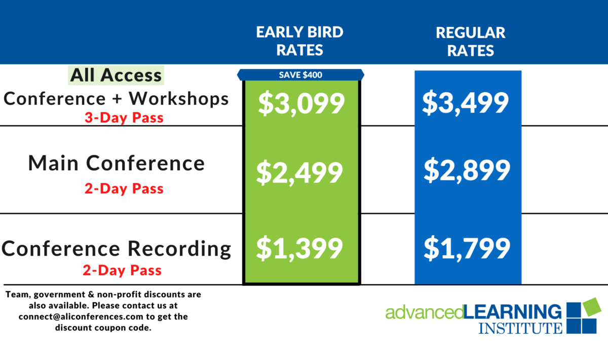 Conference Pricing Chart