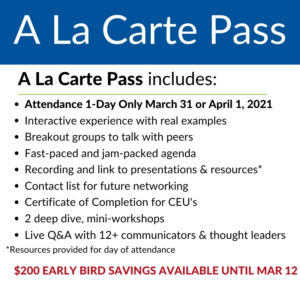 A La Carte Pass DWS Mar 31 Apr 1 2021