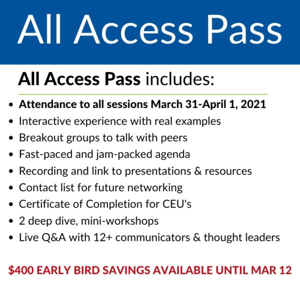 All Access Pass DWS Mar 31 Apr 1 2021