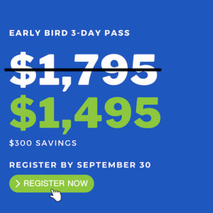 Early Bird 3-Day Pass: $1,495