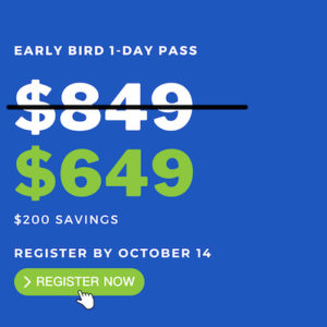 Early Bird 1-Day Pass: $649
