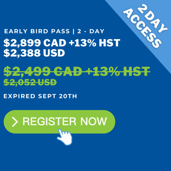 <p>IN-PERSON 2-Day Pass</p> <p><strong>October 9-10, 2024 <strong><br></strong></strong>Strategic Internal Communications Canada</p> <p><br></p>