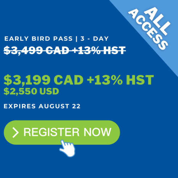 <p>3-Day Pass</p> <p><strong> Sept 23-25 2025 <strong><br></strong></strong>Strategic Internal Communications Canada</p> <p><br></p>